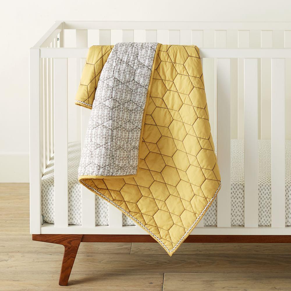 Honeycomb Toddler Comforter - Horseradish