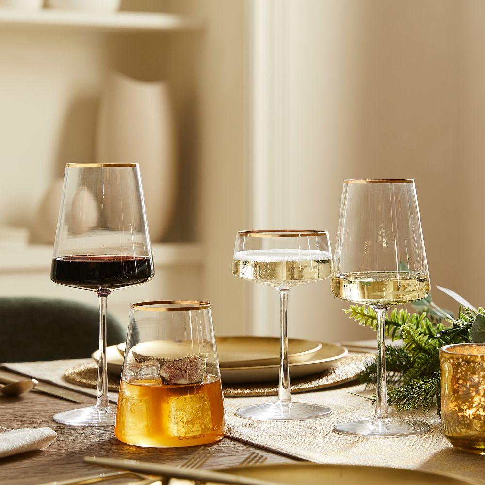 Horizon Lead-Free Crystal Gold-Rimmed Glassware