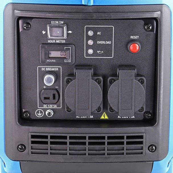 Hyundai 2000W / 2kW Petrol Inverter Generator, Pure Sine Wave Output, Portable Lightweight & Suitcase Style, Low Noise | HY2000Si