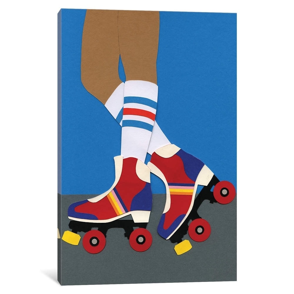 Icanvas 70S Roller Skate Girl By Rosi Feist