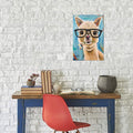 Icanvas Alpaca Glasses By Hippie Hound Studios Gallery Wrapped Canvas Print