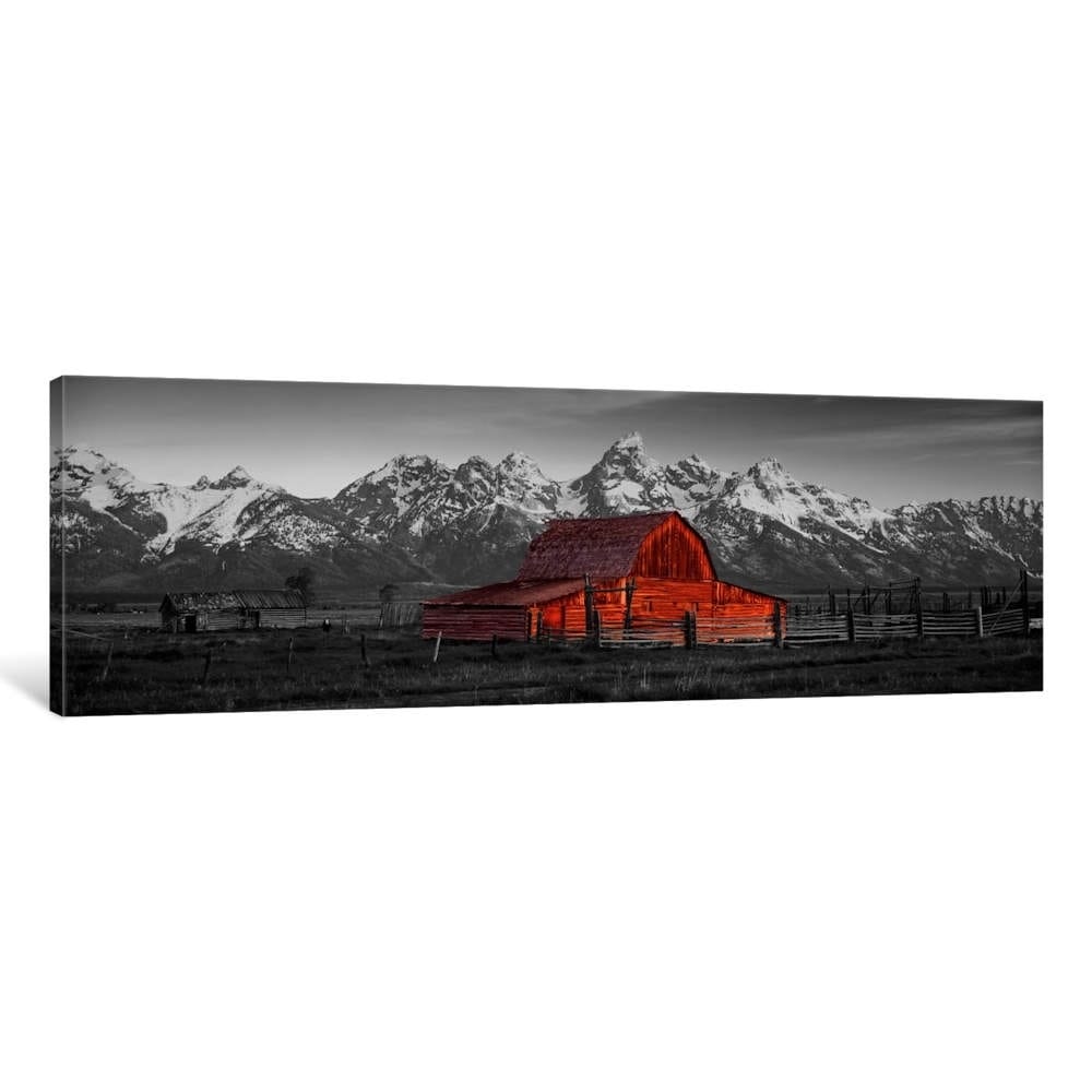 Icanvas Barn Grand Teton Np With Color Pop By Panoramic Images