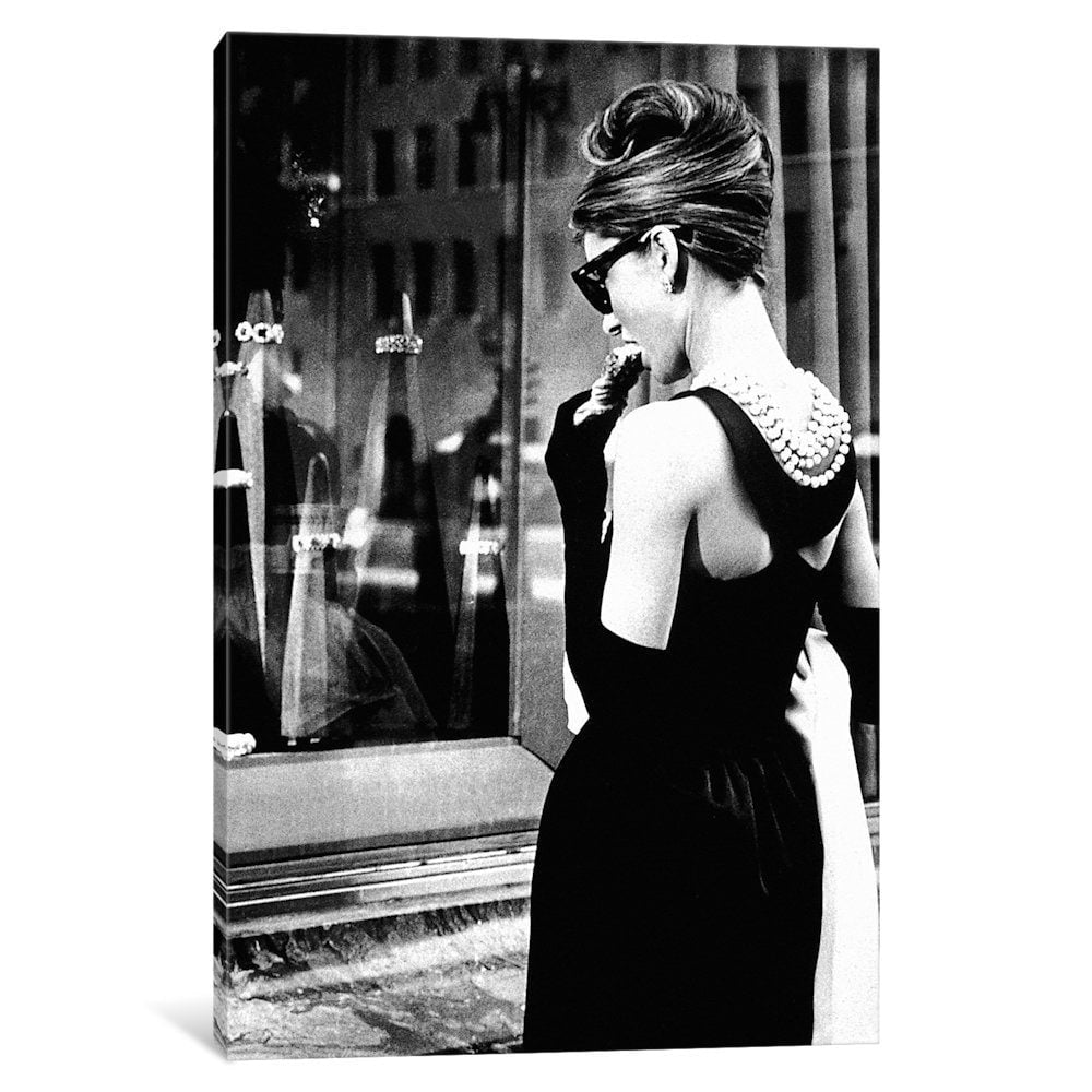 Icanvas Breakfast At Tiffanys Series Audrey Hepburn Window Shopping I By Radio Days Canvas Print