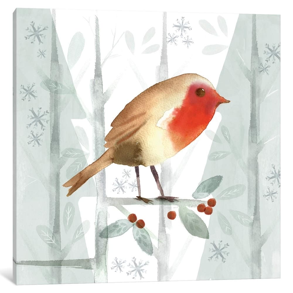 Icanvas Christmas Hinterland Iii Robin By Noonday Design