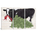 Icanvas Christmas On The Farm Ii Cow With Tree By Tara Reed
