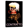 Icanvas Contratto Champagne Wine Ad Vintage Posterleonetto Cappiello By Leonetto Cappiello Canvas Print