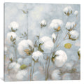 Icanvas Cotton Field In Blue Gray Square By Julia Purinton