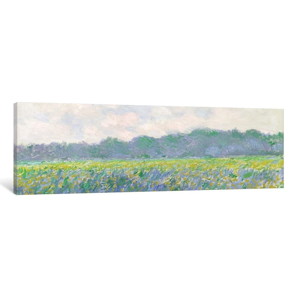 Icanvas Field Of Yellow Irises At Giverny 1887 By Claude Monet