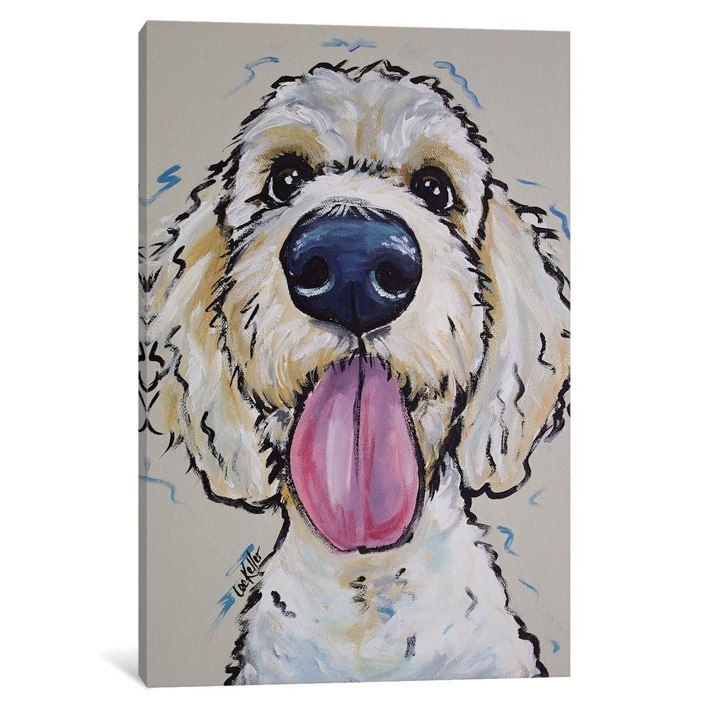 Icanvas Goldendoodle Murphy Whimsical By Hippie Hound Studios