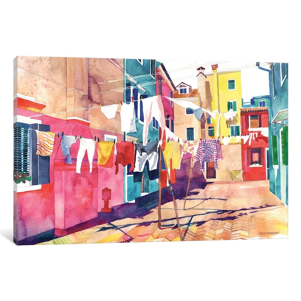 Icanvas Laundry In Venice By Maja Wronska Canvas Print