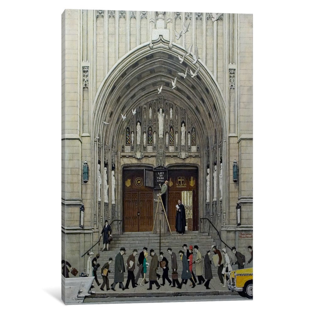 Icanvas Lift Up Thine Eyes By Norman Rockwell Canvas Print