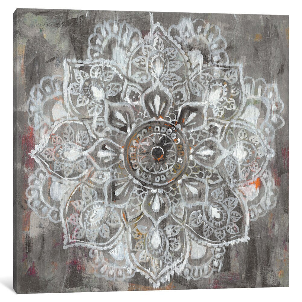 The Curated Nomad Mandala In Neutral Ii By Danhui Nai Canvas Print
