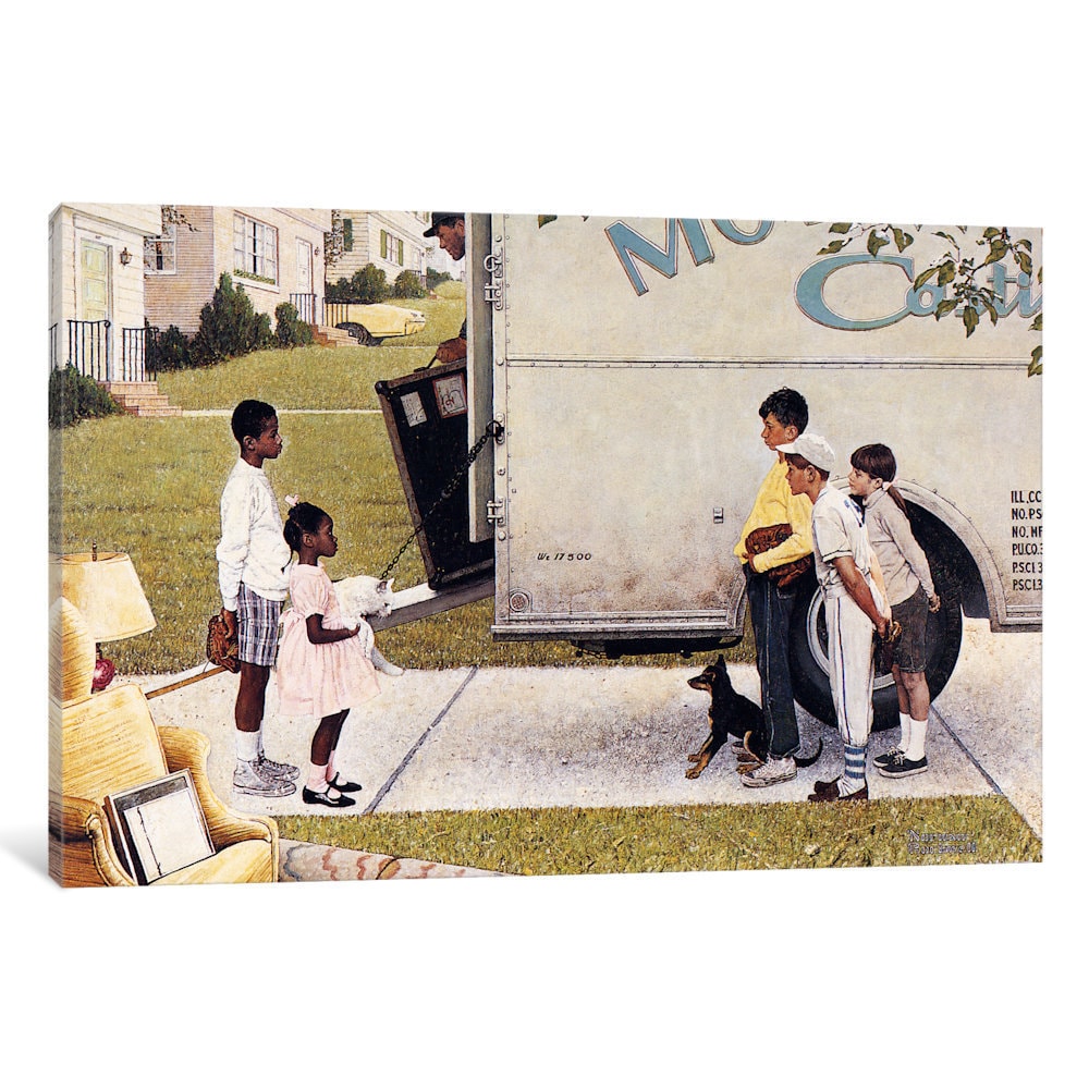 Icanvas Moving In New Kids In The Neighborhood By Norman Rockwell Canvas Print