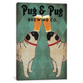 Icanvas Pug And Pug Brewing By Ryan Fowler Canvas Print