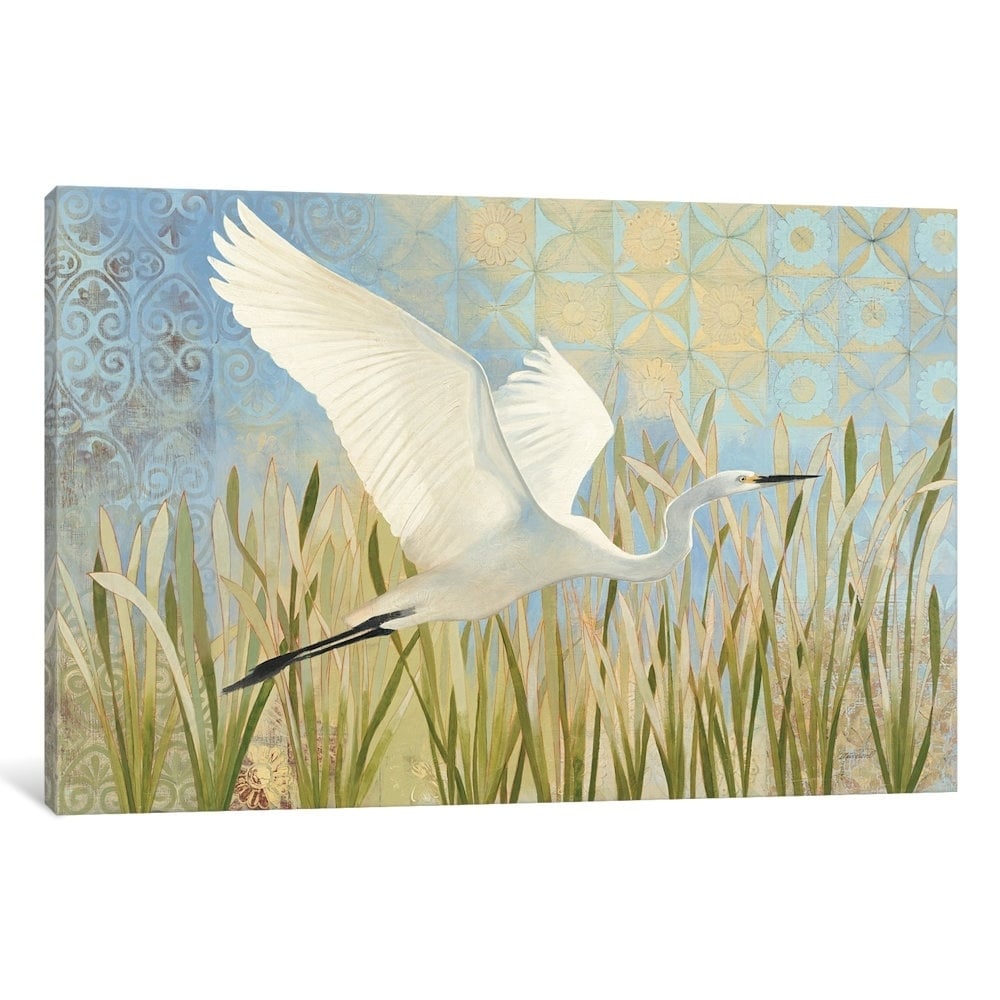 Icanvas Snowy Egret In Flight By Kathrine Lovell