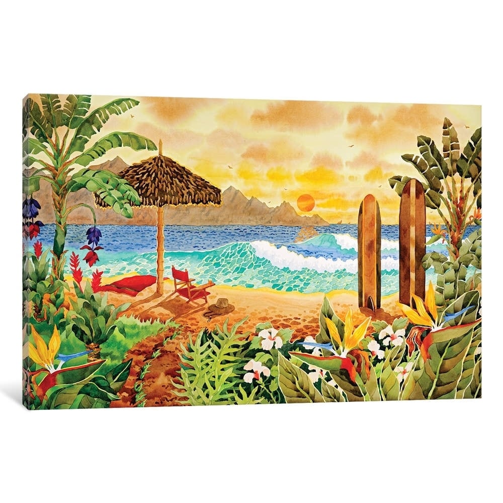 Icanvas Surfing The Islands By Robin Wethe Altman
