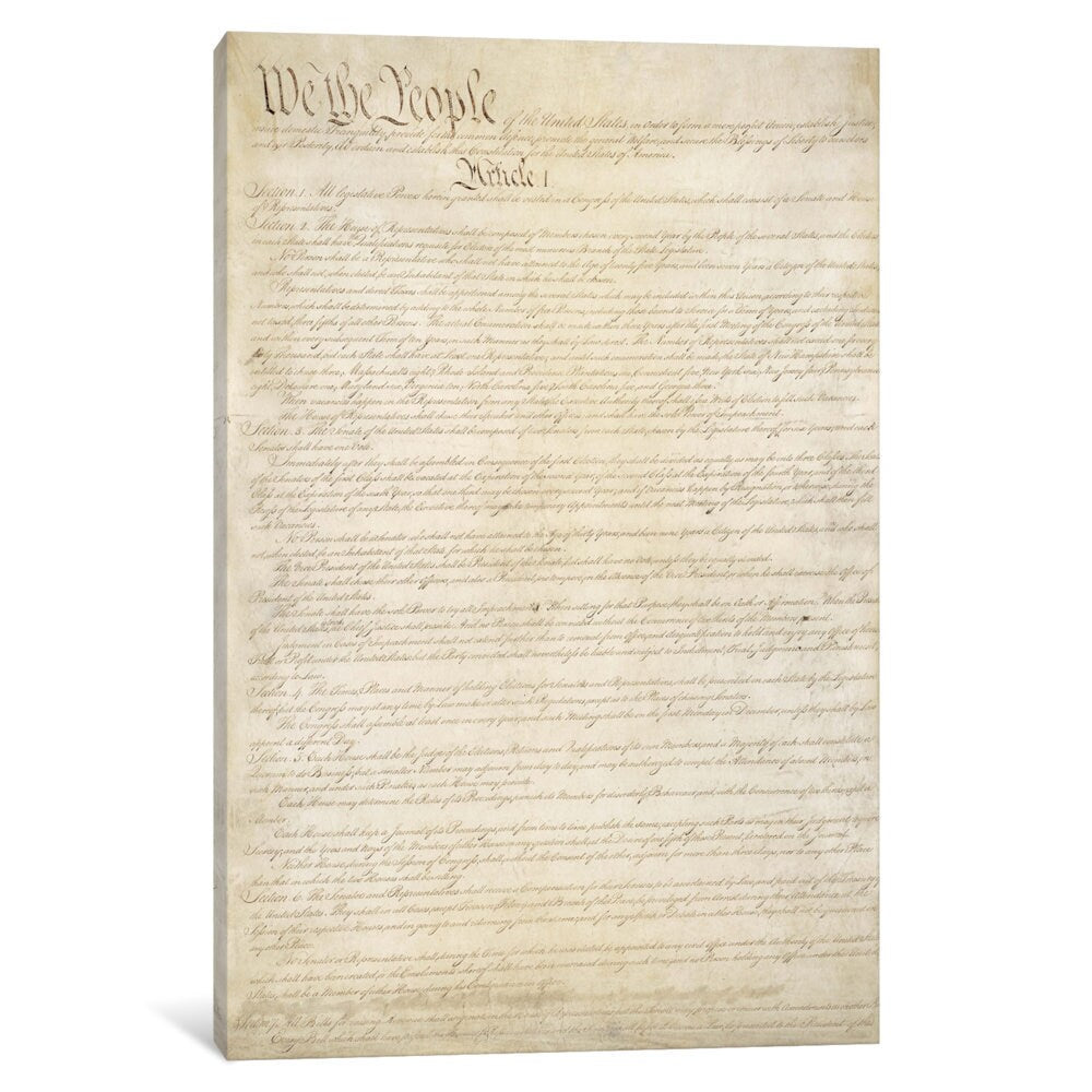 Icanvas The Constitution Document By Unknown Artist Canvas Print