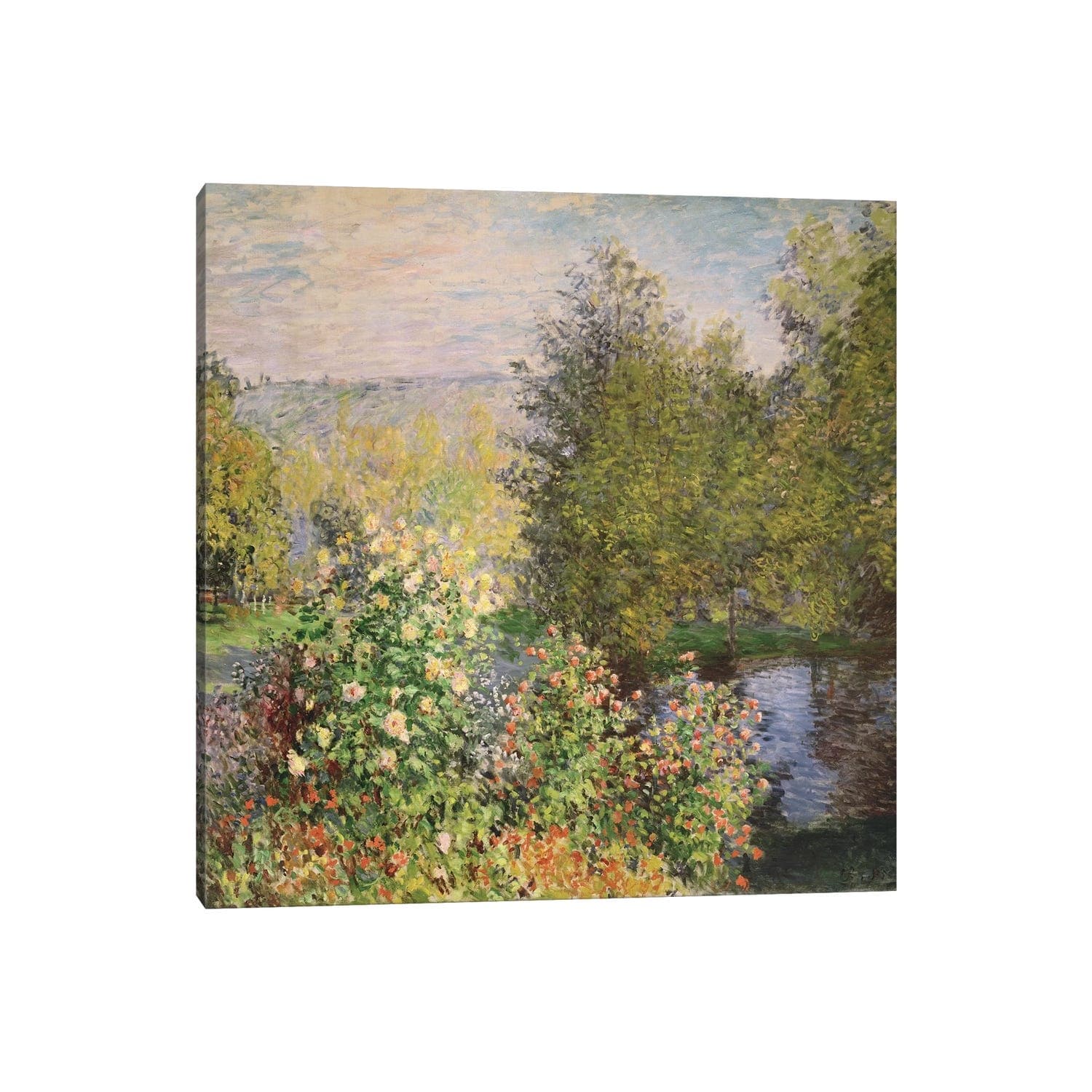 Icanvas A Corner Of The Garden At Montgeron 1876 7 By Claude Monet