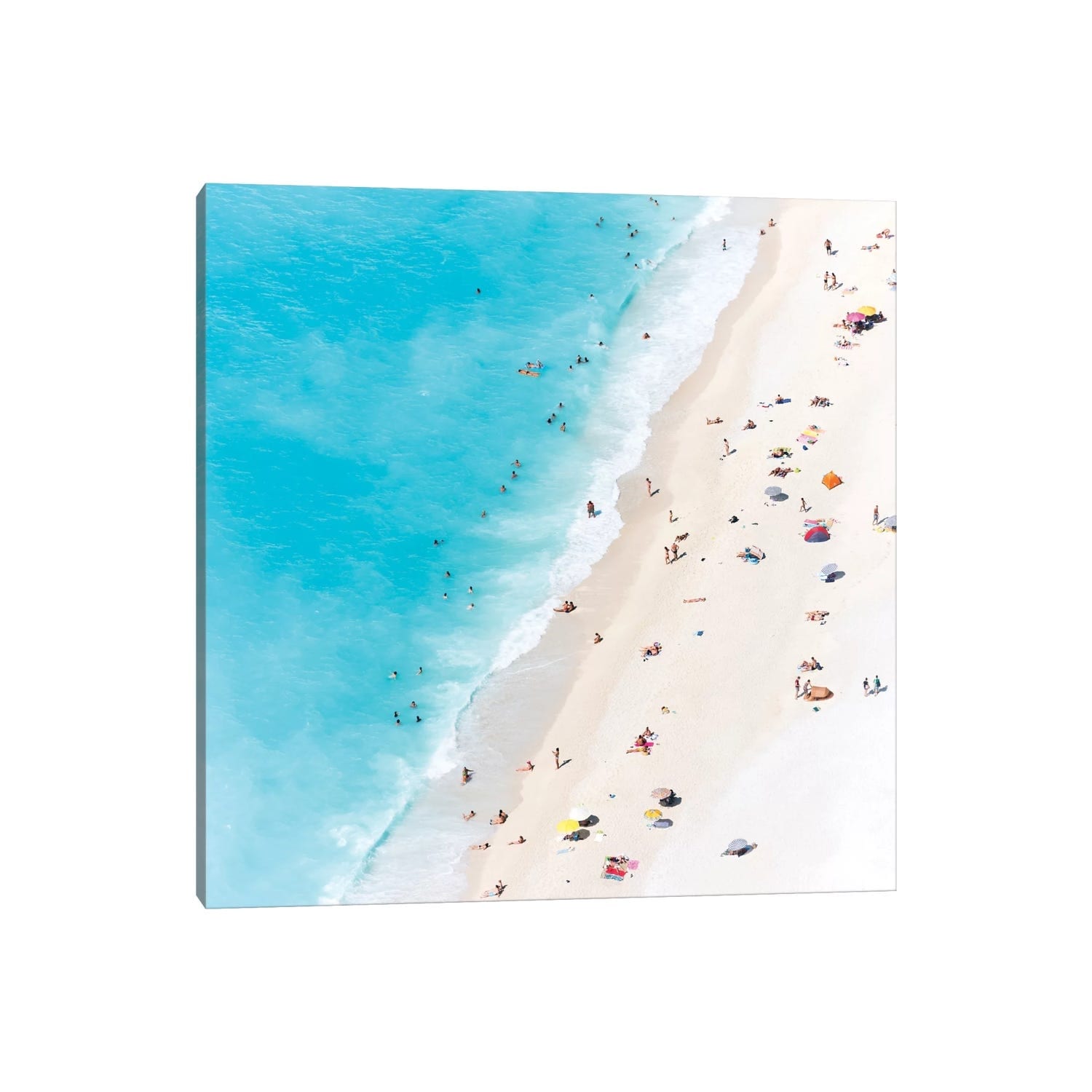 Icanvas Aerial View Of Myrtos Beach V Cephalonia Ionian Islands Greece By Matteo Colombo Canvas Print