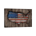 Icanvas American Wood Flag By Diego Tirigall Canvas Print
