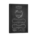 Icanvas Baseball Charcoal Patent Blueprint By Aged Pixel Canvas Print