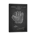 Icanvas Baseball Glove Charcoal Patent Blueprint By Aged Pixel Canvas Print