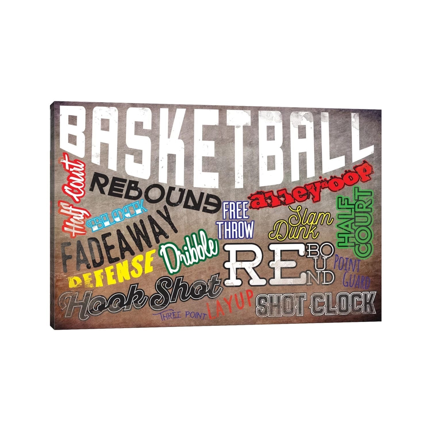 Icanvas Basketball Slang By 5By5Collective Canvas Print