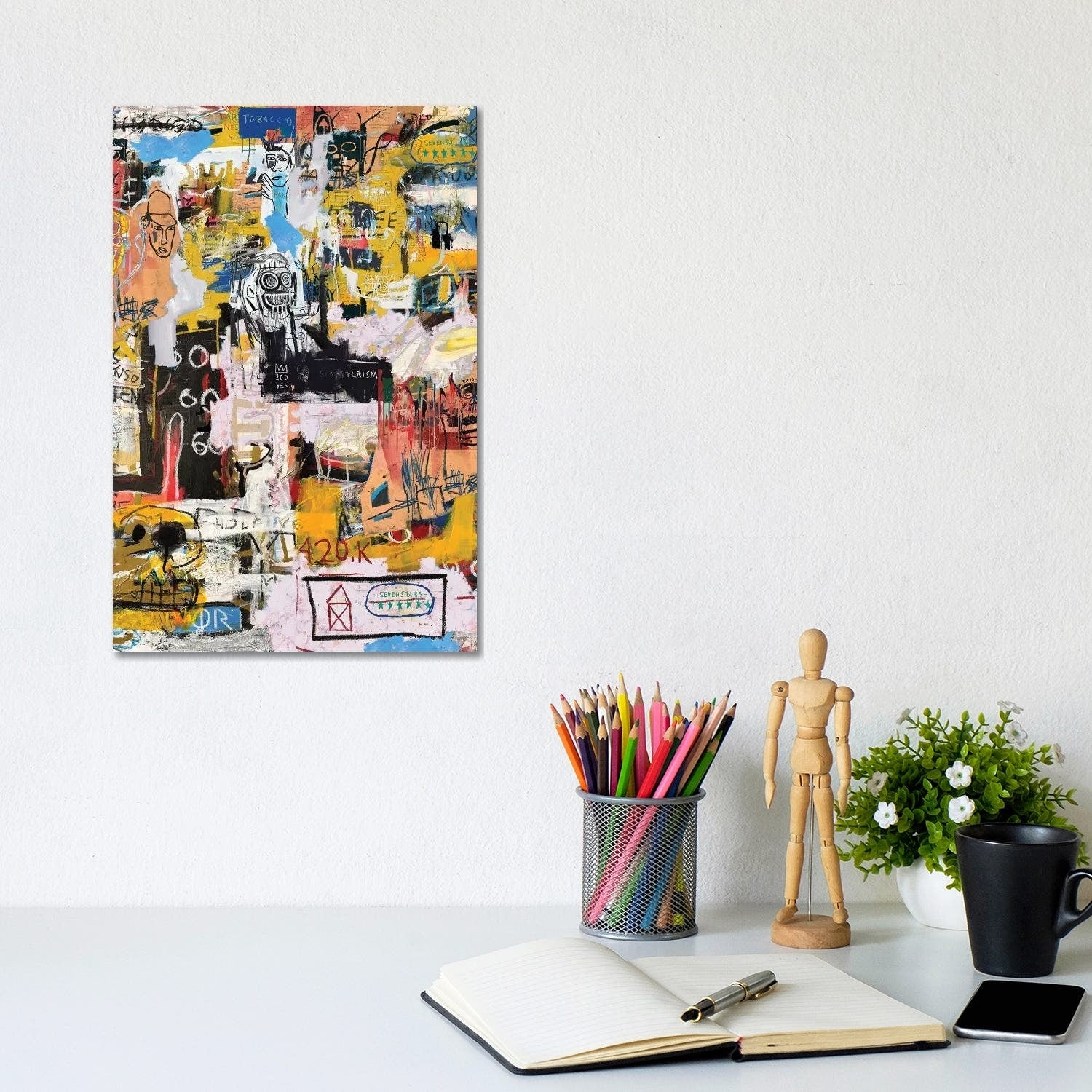 Icanvas Basquiat World By Pinkpankpunk