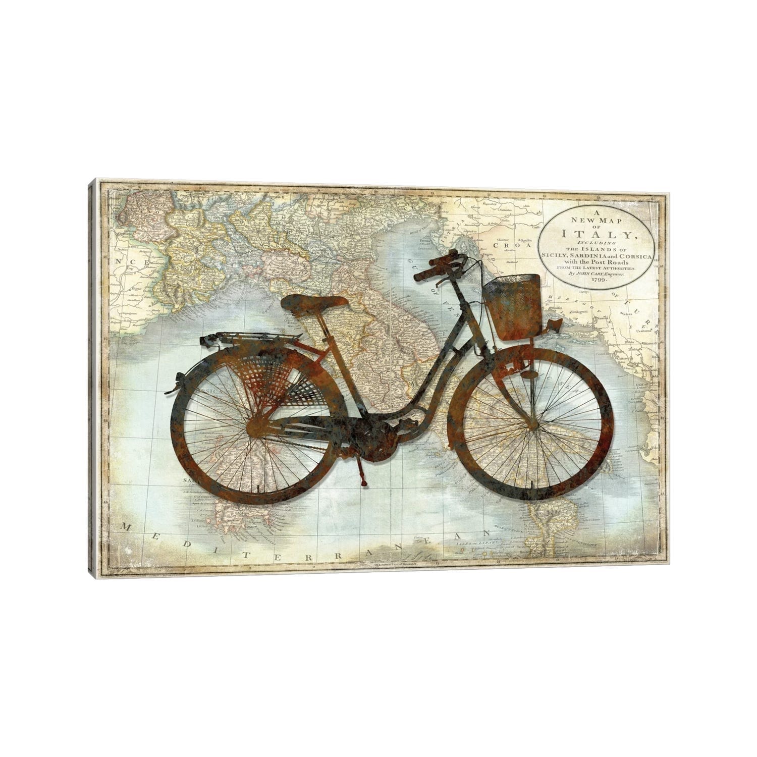Icanvas Bike Italy By Amanda Wade Canvas Print