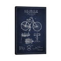 Icanvas Bike Navy Blue Patent Blueprint By Aged Pixel Canvas Print
