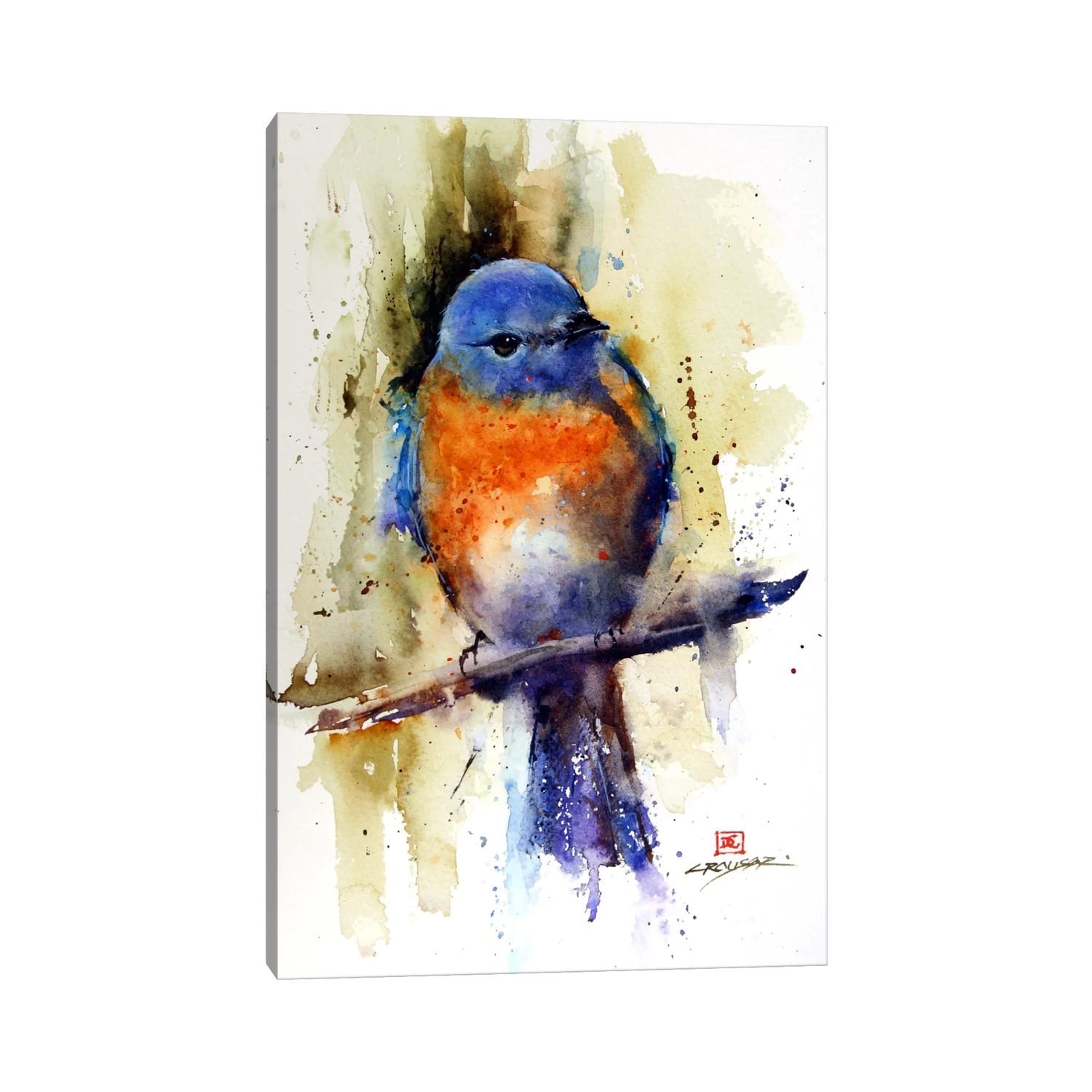 Icanvas Bird On The Sprig By Dean Crouser Canvas Print