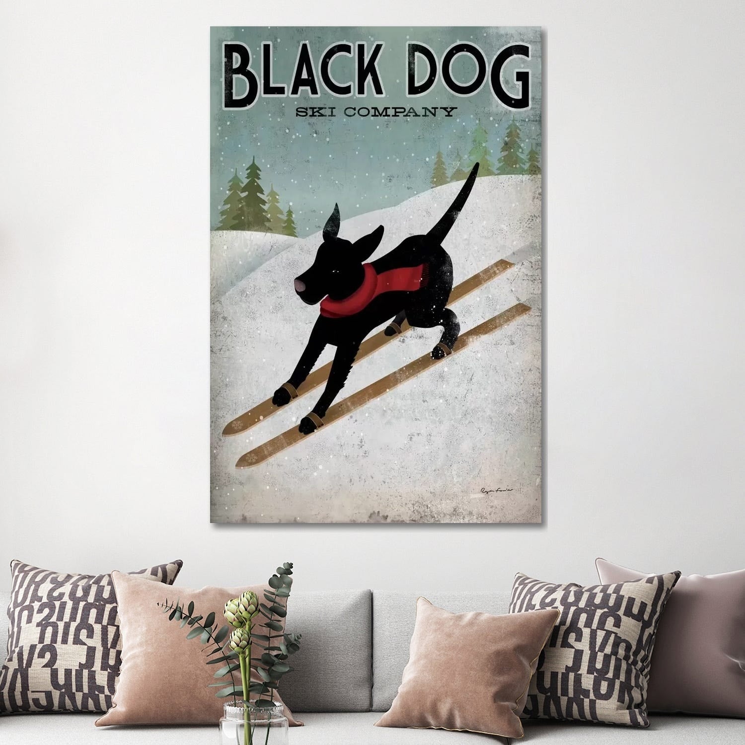Icanvas Black Dog Ski Co. I By Ryan Fowler Canvas Print