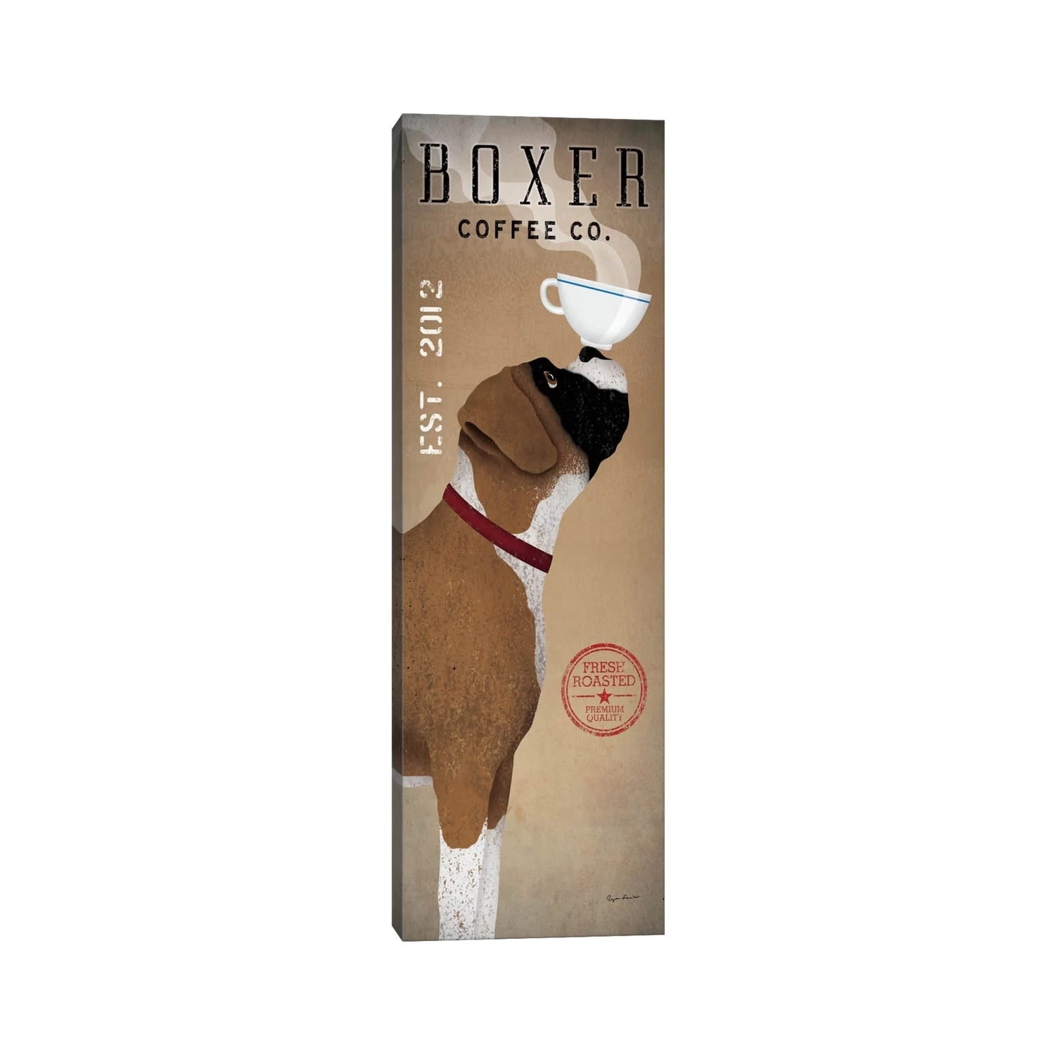 Icanvas Boxer Coffee Co. By Ryan Fowler Canvas Print
