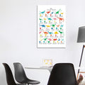 Icanvas Bright Dinosaur Alphabet By Paperpaintpixels Gallery Wrapped Canvas Print