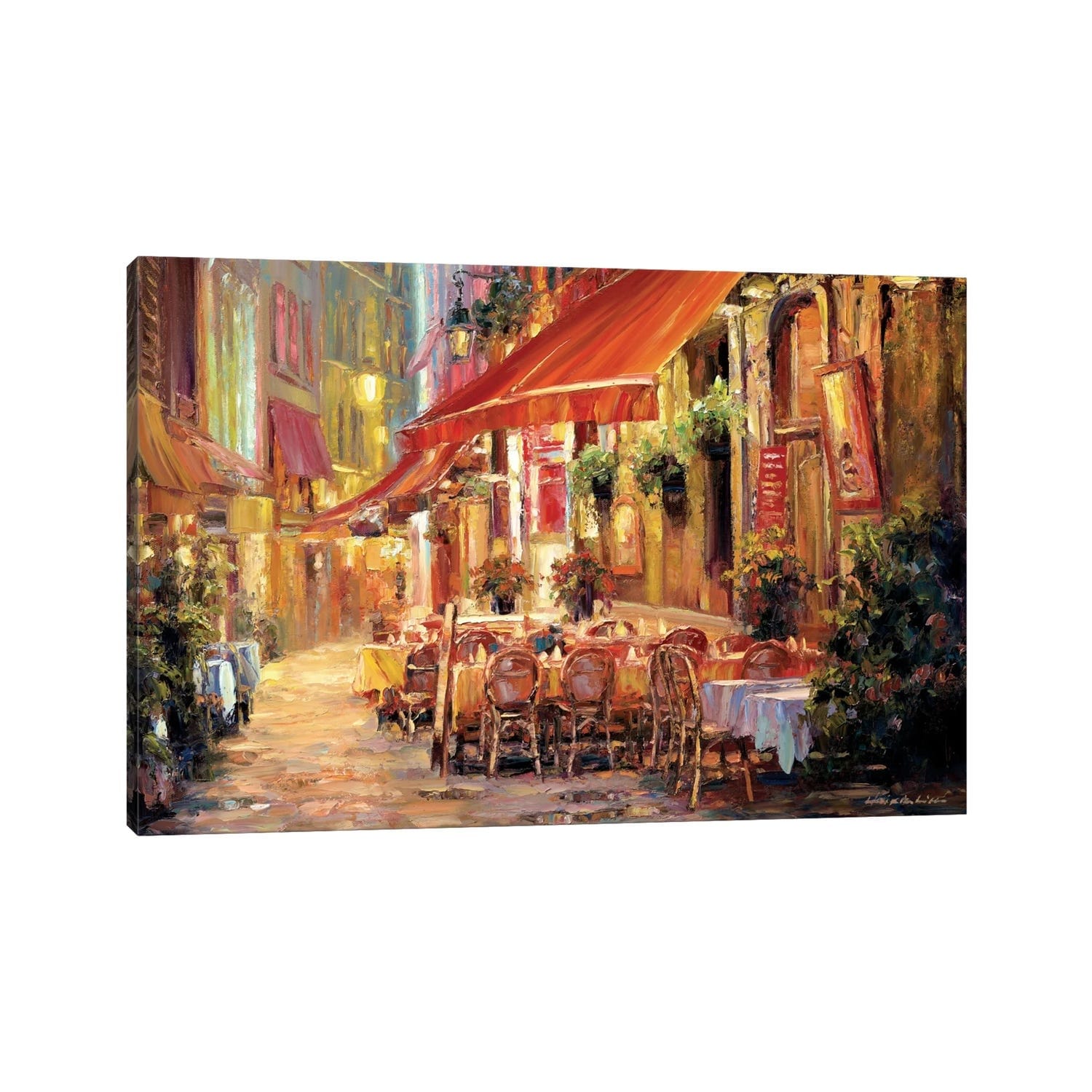 Icanvas Caf In Light By Haixia Liu Canvas Print