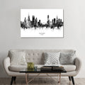 Icanvas Chicago Illinois Skyline Black And White By Michael Tompsett Gallery Wrapped Canvas Print