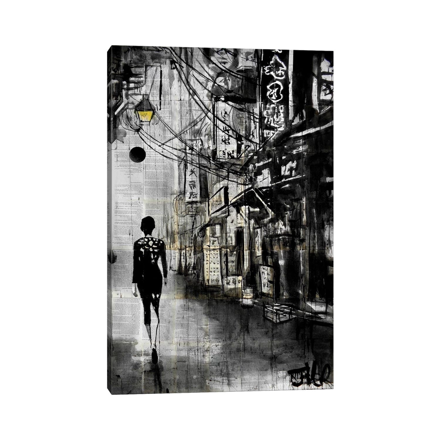 Icanvas Chinatown Walk By Loui Jover Canvas Print