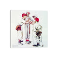 Icanvas Norman Rockwell Choosing Up Four Sporting Boys Baseball Canvas Art