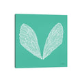 Icanvas Cicada Wings Turquoise White By Cat Coquillette Canvas Print