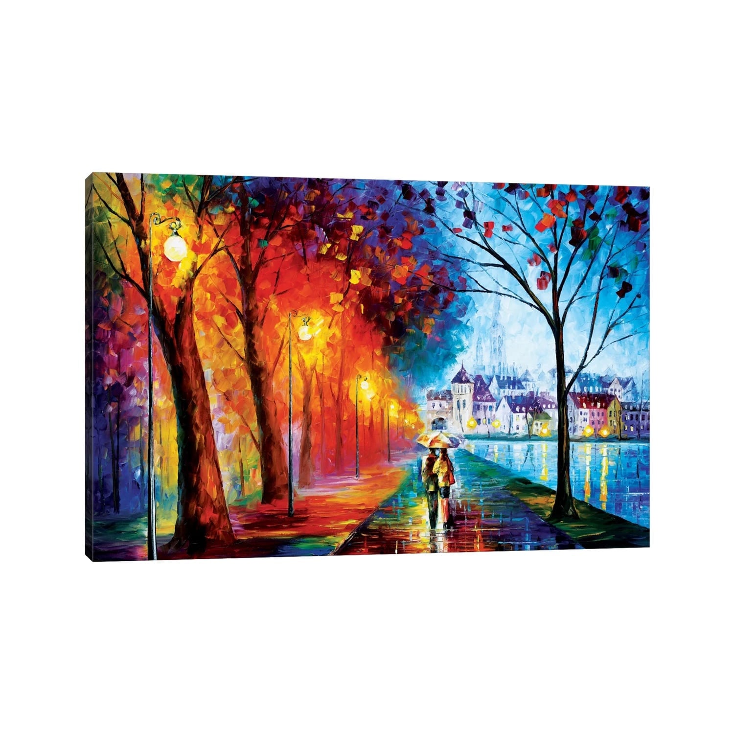Icanvas City By The Lake By Leonid Afremov Canvas Print