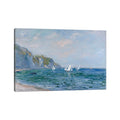 Icanvas Cliffs And Sailboats At Pourville By Claude Monet Canvas Print