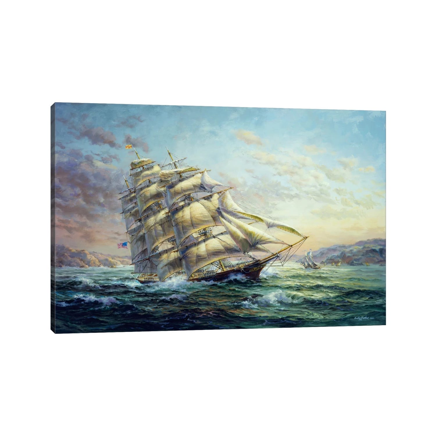 Icanvas Nicky Boehme Snoboy Clipper Ship Surprise Canvas Art Print