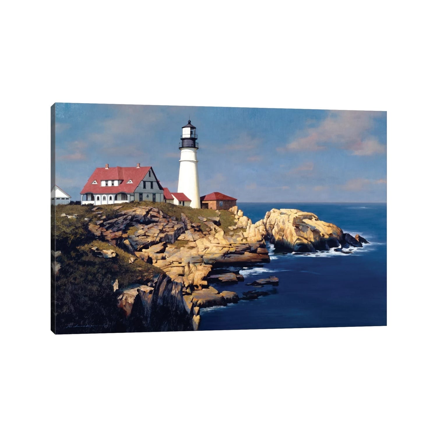 Icanvas Coastal Lighthouse By Zhen Huan Lu Canvas Print