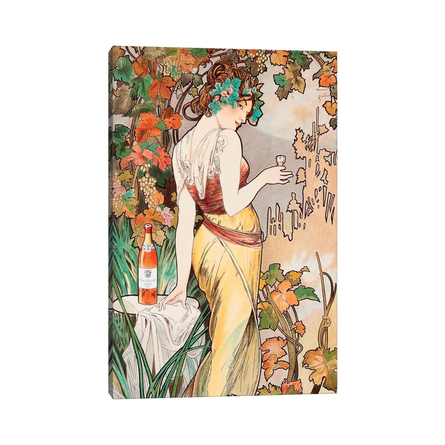 Icanvas Cognac By Alphonse Mucha Canvas Print