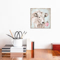 Icanvas French Farmhouse Series Cow With Rose Ii By Debi Coules Canvas Print