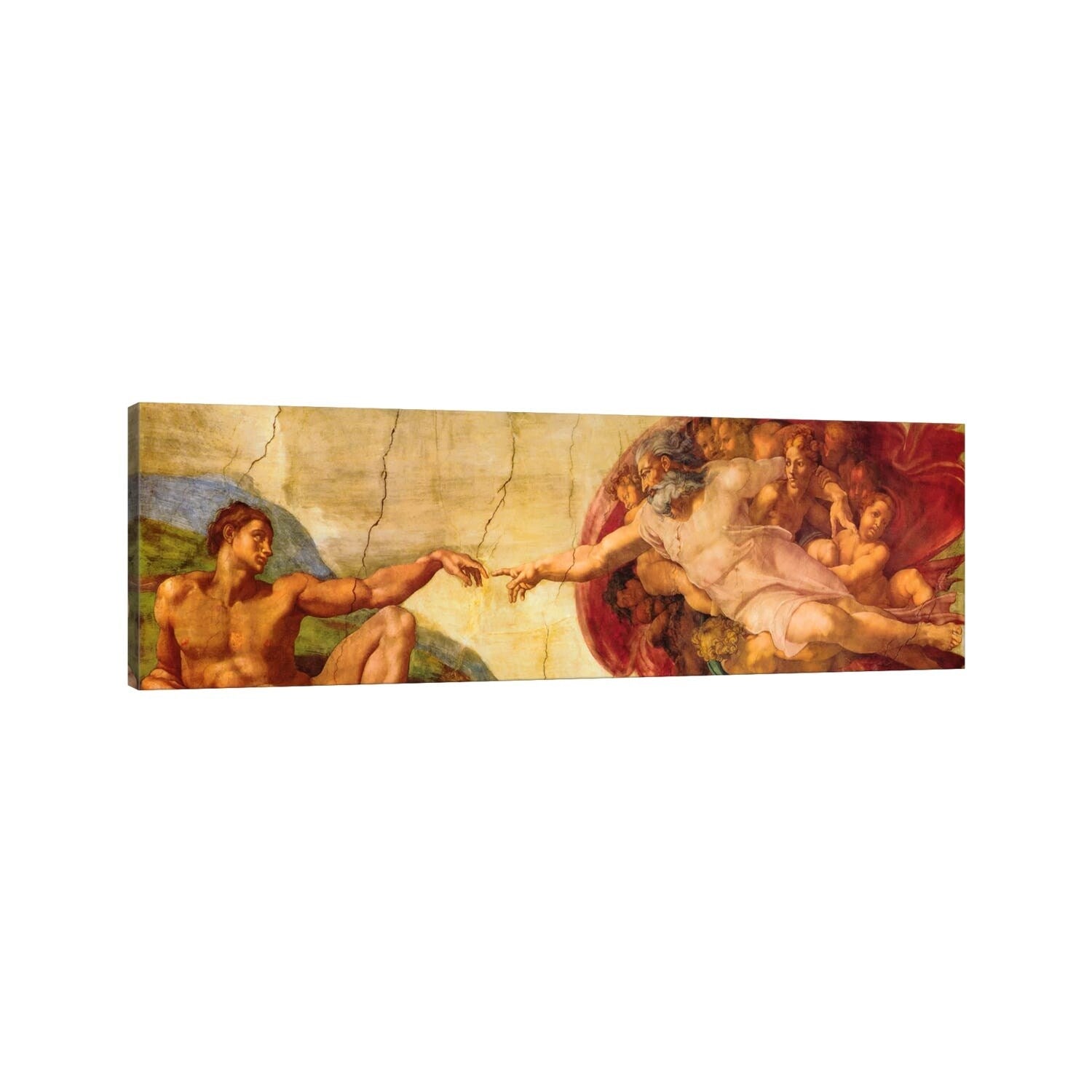 Icanvas Creation Of Adam By Michelangelo Canvas Print