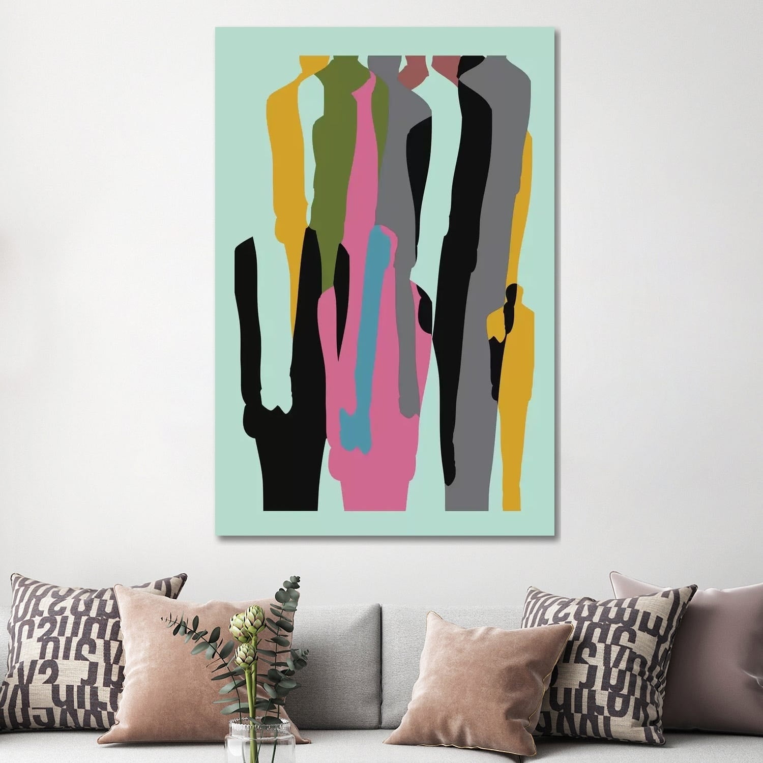 Icanvas Crowd By Flatowl Canvas Print