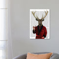 Icanvas Deer In Smoking Jacket By Fab Funky Canvas Print