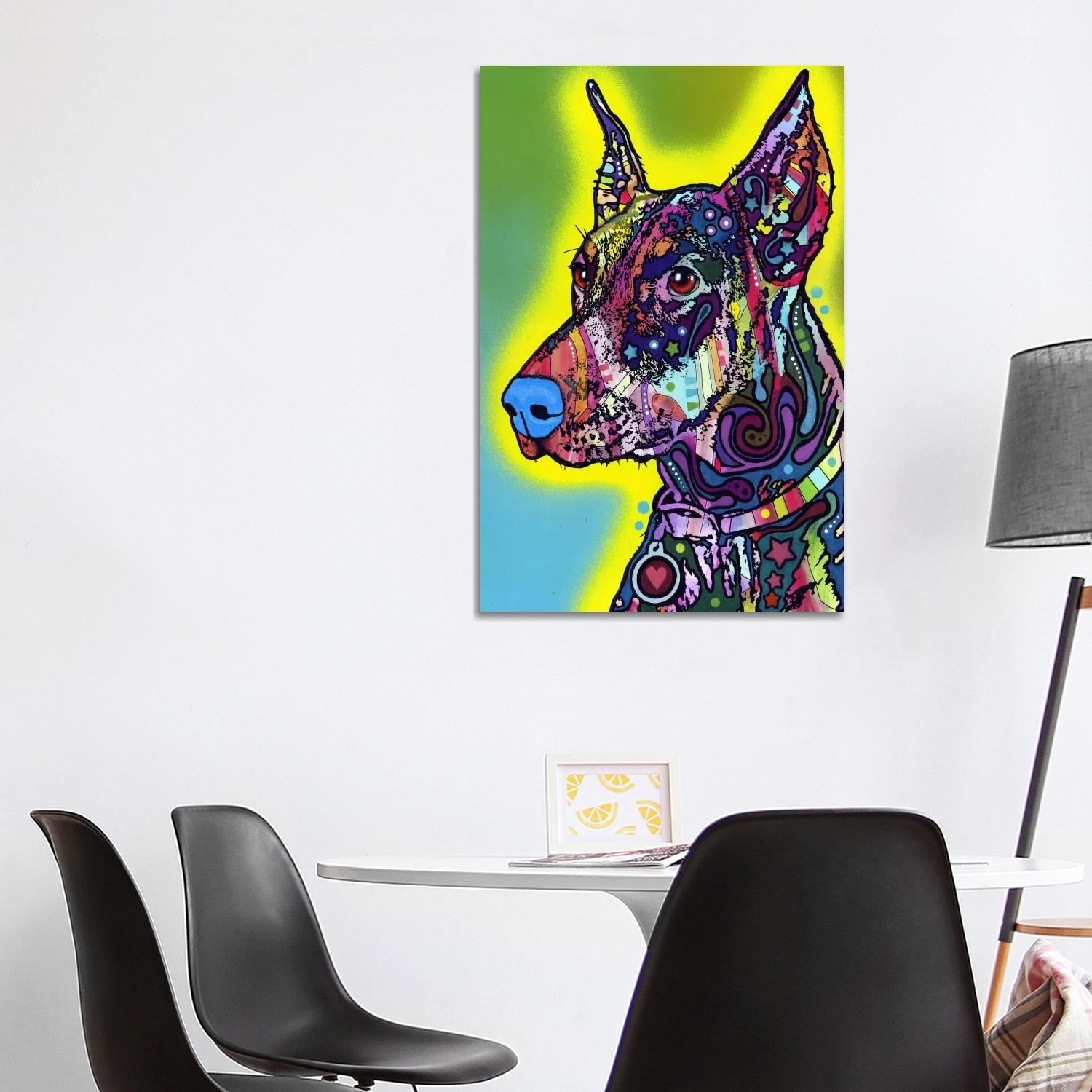 Icanvas Doberman By Dean Russo Canvas Print