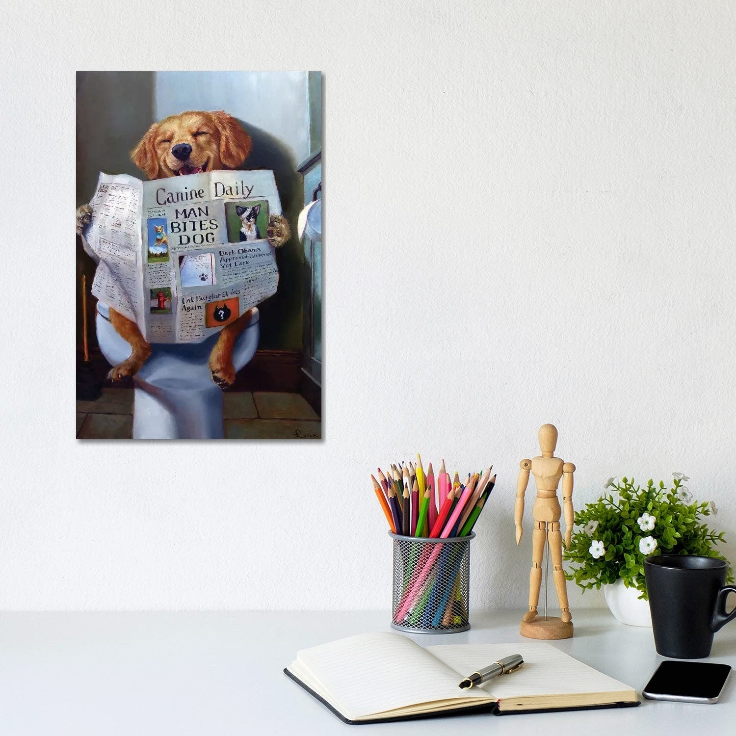 Icanvas Dog Gone Funny By Lucia Heffernan Canvas Print